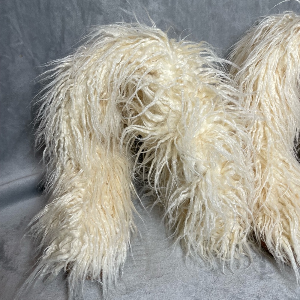 Jeffrey Campbell Fluffy Faux Fur Bootie Size 10 - Picture 4 of 7